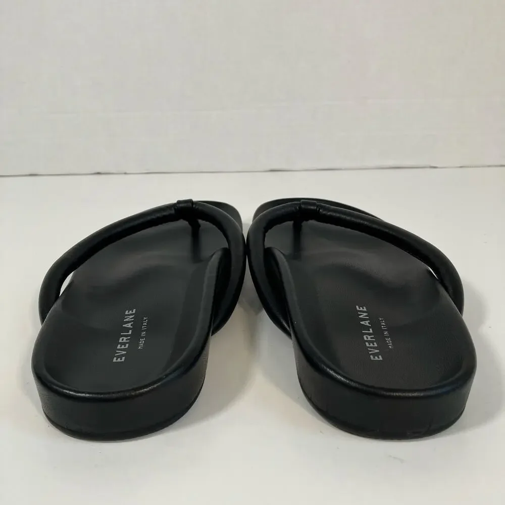Everlane The Form Thong Sandals Black Italian Nappa Leather Womens Sz 6 NWOT - Picture 11 of 15